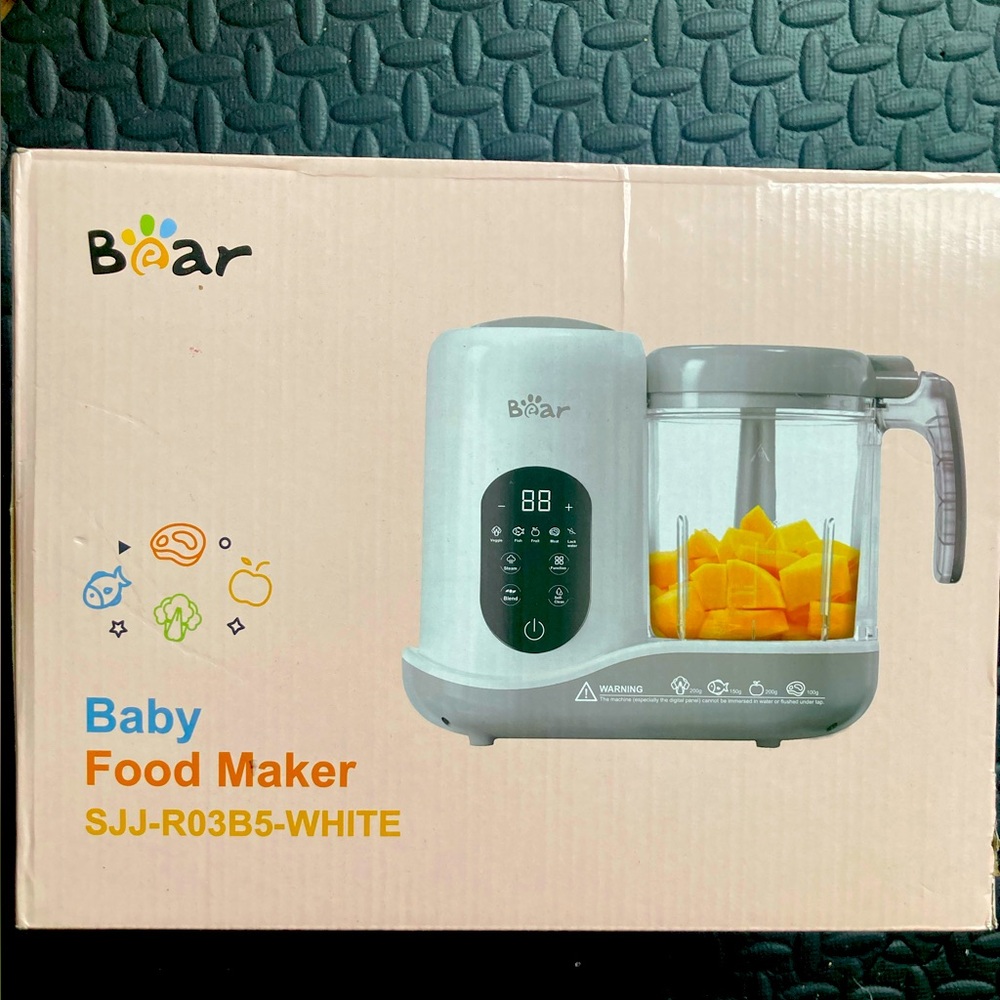 Bear one step Baby Food Processor, blender, steamer, purée